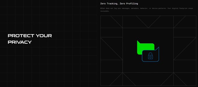 A dark-themed graphic promoting digital privacy with the text 'PROTECT YOUR PRIVACY' and 'Zero Tracking, Zero Profiling' alongside a green and blue locked folder icon.