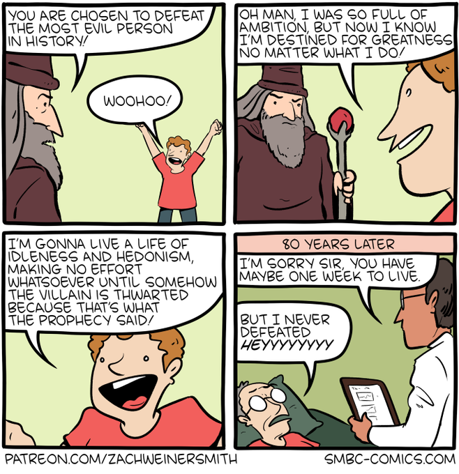 The image features a cartoon strip with four panels depicting different characters engaged in various activities. The first panel shows a man standing up holding a microphone, while the other three panels show people sitting or lying down. In one of the panels, there is a man wearing a hat and holding a wand, which could be interpreted as a wizard.

The post on social media has been made by Zachweiner Smith, who created the cartoon strip. The caption reads "the sec made telegram kill its own crypto in 2020 six years later telegram took it back and it doubled in a week be telegram ico raises $1,700,000,000 second biggest ico in". This suggests that the post is related to the concept of blockchain technology or cryptocurrency.