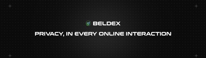A minimalist dark banner with the BELDEX logo and the tagline 'PRIVACY, IN EVERY ONLINE INTERACTION'.