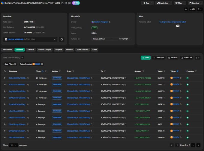 xtrp screen with a list of transactions, including "btc", "eth", and "ltc" options.