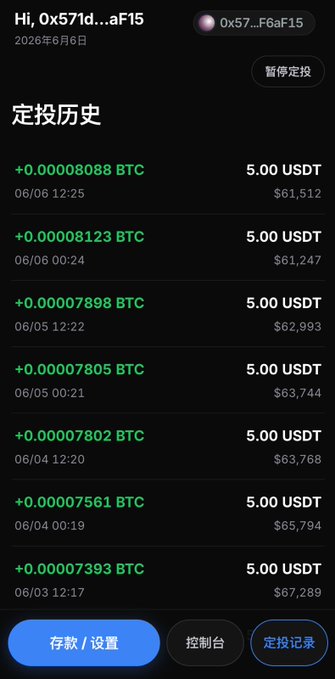 The image shows a cell phone screen displaying information about bitcoin trading. The main focus of the image is a display of various cryptocurrency amounts including Bitcoin (BTC). A total of 11 different Bitcoins are represented, with their corresponding prices displayed below each one. There is also text on the image stating that it's fine to dollar-cost average a little BTC every day by buying spot on-chain. The post suggests using CEX Bitcoin dollar-cost averaging systems as they may be confusing and not practical for everyone to use effectively.