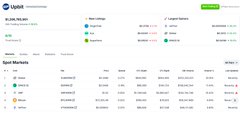 A screenshot of an uplit screen displaying various market information, including Bitcoin, the largest one with a value of $1 million. The focus is on the XLM Flipped XRP currency, which has double its volume compared to other cryptocurrency. This news can be found in the post titled "FIRST-TIME Ever XLM FLIPPED XRP With DOUBLE Volume On Upbit — Becoming NUMBER #1 @StellarOrg $XLM has DOUBLE 24h volume compared to XRP on LARGEST XRP-holder exchange - @Official_Upbit". The text in the image provides information about this particular market, while a caption below it shares what is displayed.