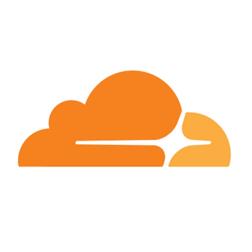 A simple orange and yellow cloud icon logo on a white background.