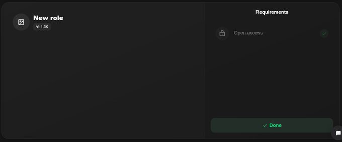 The image shows a screenshot of a new role page for a Guild on the Coinbase platform. The text on the screen indicates that this role is open access to everyone, meaning anyone can claim it by participating in the guild program. The main focus should be on understanding what the role entails and how to claim it.