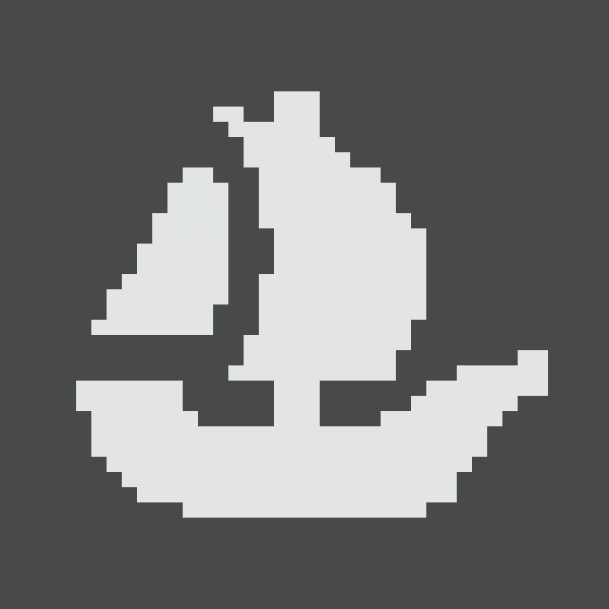A pixelated white sailboat icon on a dark navy background. The image evokes a nautical theme that contrasts with the post's message about being "normies" and investing in AI agent NFTs for an upcoming bull market—perhaps symbolizing the idea of "sailing" toward epic gains or fitting the sailing-themed Normie NFT collection mentioned in crypto communities.