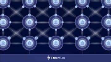 The image features a large blue grid with numerous circles, each containing a white icon of a building or a house. The text "Ethereum" is written below the grid, indicating that this is an advertisement for Ethereum. The caption above the image reads "The most important thing happening on @zksync in 2026 isn't a technology launch. It's that multiple regulated institutions are building on the same ZK settlement stack." This message emphasizes the importance of Ethereum and its impact on the financial world, as it is built upon a stable and secure network established by various regulatory bodies.