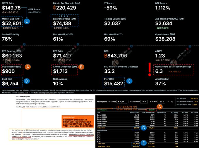 The image is a screenshot from an Excel sheet titled "BTC Price Tracker" that shows various statistics, including average price, highest price, lowest price, Bitcoin transactions, Bitcoins sold, Bitcoins bought, Bitcoin's market capitalization, and Btc/Satoshia. The image also contains descriptions of the data in both English and Spanish and includes some text from other sources such as Saylor and Google Analytics.