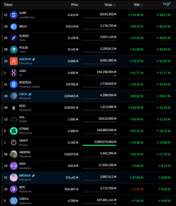 The image showcases a large table filled with a variety of crypto coins and projects, including Bitcoin (BTC), AltCoin, BtcEtherscan, and others. The table contains columns for different categories such as 'Lambda', 'ADA', 'DeFi', 'Privacy', and 'Prediction Markets'. As the crypto market is growing rapidly across various fields like ADAs, DeFi projects, and more, this table provides a snapshot of the increasing interest in these areas. Attention tends to focus on cryptocurrencies like Bitcoin (BTC), but it's important to note that there are other projects with valuable insights within the data table as well.
