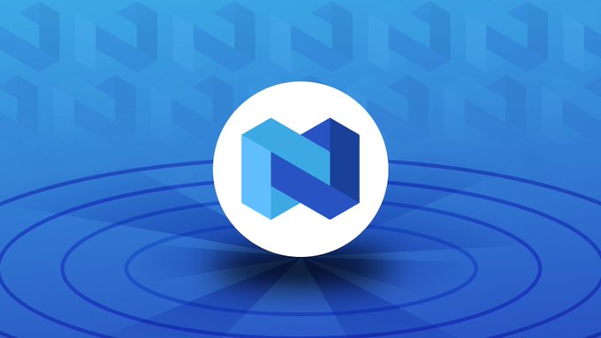 The Nexo logo is displayed prominently in a white circular badge against a blue background featuring geometric patterns and concentric circles, visually reinforcing the announcement of Nexo's expansion of regulated crypto-backed lending services into the Australian market.