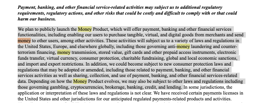 The image shows a page from a document where the text says "SpaceX provided more details on its upcoming XMoney — a payments, banking, and financial services platform ... cryptocurrency would be included". There are also references to "coins" and "bitcoin", which suggests that the content is related to cryptocurrency. The post also mentions how they might include Bitcoins in their payment service. Focus on what is in the image and how it relates to the post's message.
