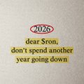 A simple graphic with a 'NO' symbol over the word 'FUD' and text reading 'dear Srom, don't spend another year going down'.