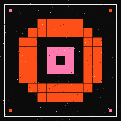 A pixel-art logo featuring a pink square surrounded by an orange-red hexagonal ring, likely representing a cryptocurrency or blockchain project. The geometric design serves as branding for $CASH, which the post promotes as the first ZRC20 token on Zcash.