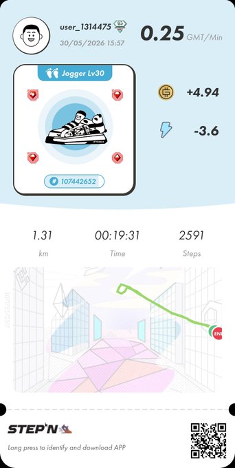 The image shows a fitness app that tracks steps taken, calories burned, distance traveled, and other health-related data. The app displays this information on a paper or card format with a map of a city street as its background. The text "long paths identifyred AP" suggests that the app is designed to help users track their physical activity and make healthier choices in their daily lives.