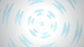 Animated blue spiral pattern on a white background.
