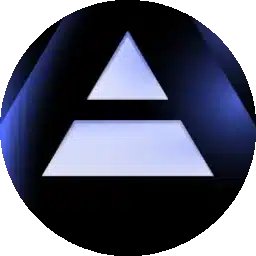 A dark blue circular icon containing a white triangle symbol resembling a pyramid or upward arrow.