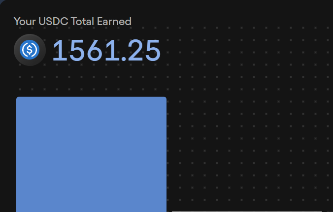 The image shows a computer screen displaying information about the rewards earned from trading or farming. The user has been awarded USDC Total Earned reward of $1,521.25, which indicates that they have earned approximately 1.7 Million dollars in rewards over the last week. The post also mentions an app called Ondo Rewards, a platform where users can earn rewards for their trading activities. The message encourages users to hold onto these rewards and continue trading or farming until the rewards run out.