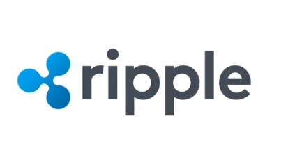 The image displays the Ripple logo, featuring a stylized blue and cyan "ripple" symbol alongside the lowercase text "ripple." This branding represents the cryptocurrency XRP, which relates to the post's discussion about how XRP's price affects the number of units needed for bank transactions of $1 million.