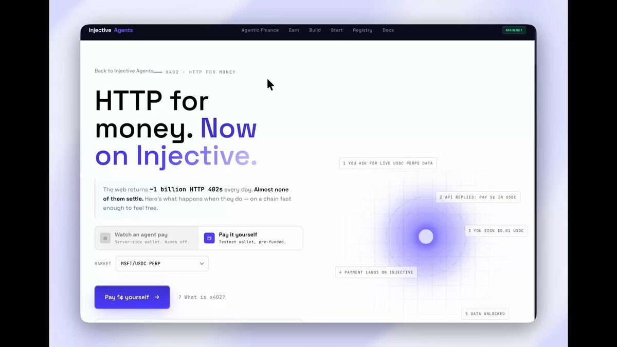The image features a screenshot of a computer screen displaying a webpage from the injective website that has information about money transfers, such as how to use @injective for payment, where payments are processed, and how to receive payments made by others. The background color is purple, creating a professional look for the webpage design. The focus on the main elements in the image, along with the text present, helps convey the purpose of the injective website, which is related to money transfers and financial management services.