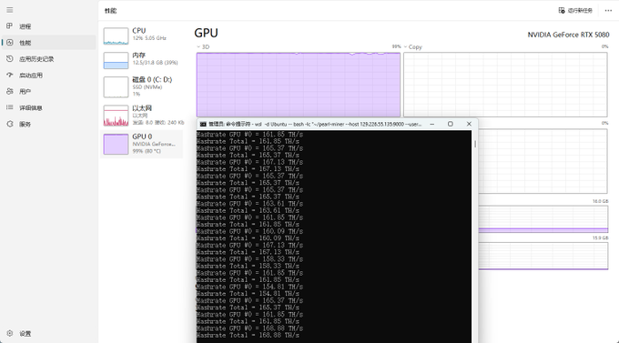 The image shows a computer screen with various icons, including a purple screen that displays "GPU" along with other text. The background of the image appears to be white, which contrasts with the purple screen. The focus of the image seems to be on the "GPU" icon and its surrounding context.