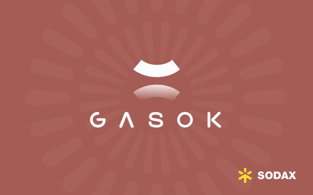 The image features a logo with the word "GASOK" written in white letters against a red background. The logo also includes a yellow star, which is often used as an icon or symbol representing a company's name or brand. In addition to the logo, there are two lines of text that read "SODAX is plugged into GIWA testnet, ready to take GASOK builders cross-network". This suggests that the image might be related to a discussion about cryptocurrency or blockchain technology, as SODAX is known for its involvement in the testing and development of new technologies.