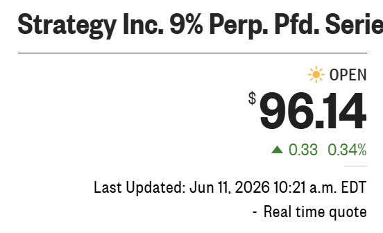 The image shows a chart with an explanation about the stock that Strategy Inc. holds, indicating that it possesses Bitcoin Cash. The chart also displays the price history of the shares and provides some insight into its value. In relation to this information, there is a caption below the image stating "Strategy has the cash/bitcoin to pay the dividend forever.". However, the rest of the explanation about the stock seems unrelated to the current content of the image or post; it focuses on the bitcoin price history rather than discussing what Strategy Inc. holds or how it pays its dividend. The primary information that can be deduced from this is that Bitcoin Cash shares are available for purchase at $STRC, and that the company's dividend payment will be made in a future date.