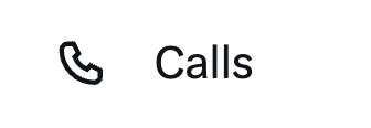 The image shows a "Calls" button featuring a phone icon next to the text label. This appears to be a new phone calling feature, likely on a social media platform where users are noticing and inquiring about the fresh addition.