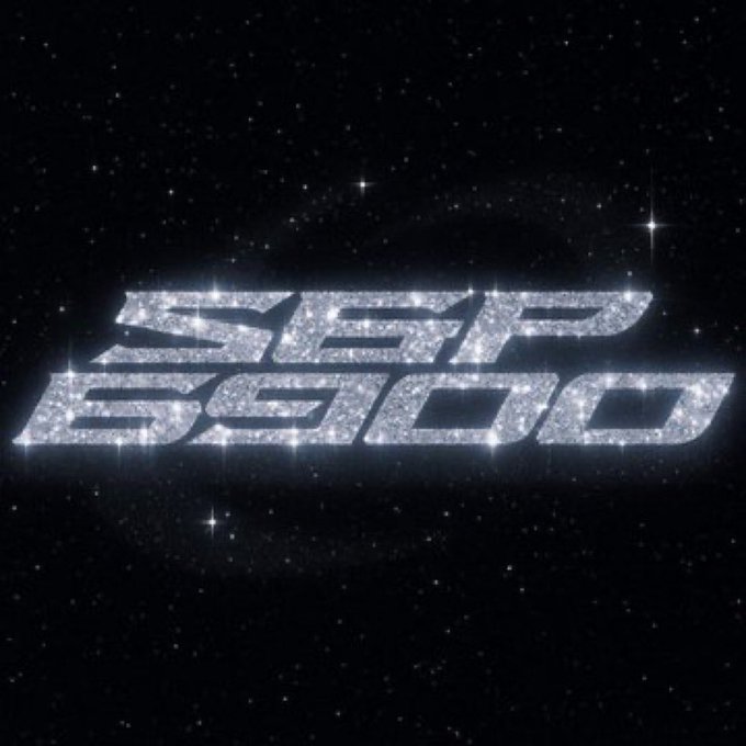A glittering, diamond-encrusted "STAR WARS" logo set against a starry black space background.