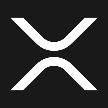 The image displays the XRP cryptocurrency logo, featuring a stylized white "X" design on a black background. This logo represents the digital asset mentioned in the accompanying post about Bitwise clients purchasing $15.4 million worth of XRP.