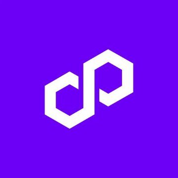 A purple background featuring a white geometric logo composed of two interconnected hexagonal shapes.