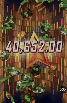 A celebratory casino-themed image displays a large jackpot of **40,652.00** surrounded by flying green casino chips and a glowing star, perfectly complementing the post's announcement of a significant achievement—likely a big win or milestone shared via the linked form.