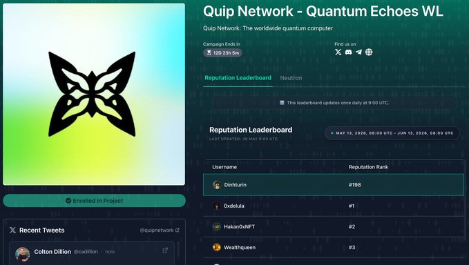 "Who else is bullish on @quipnetwork this week? Post-quantum security is not a trend, it's inevitable. And Quip is already building it."