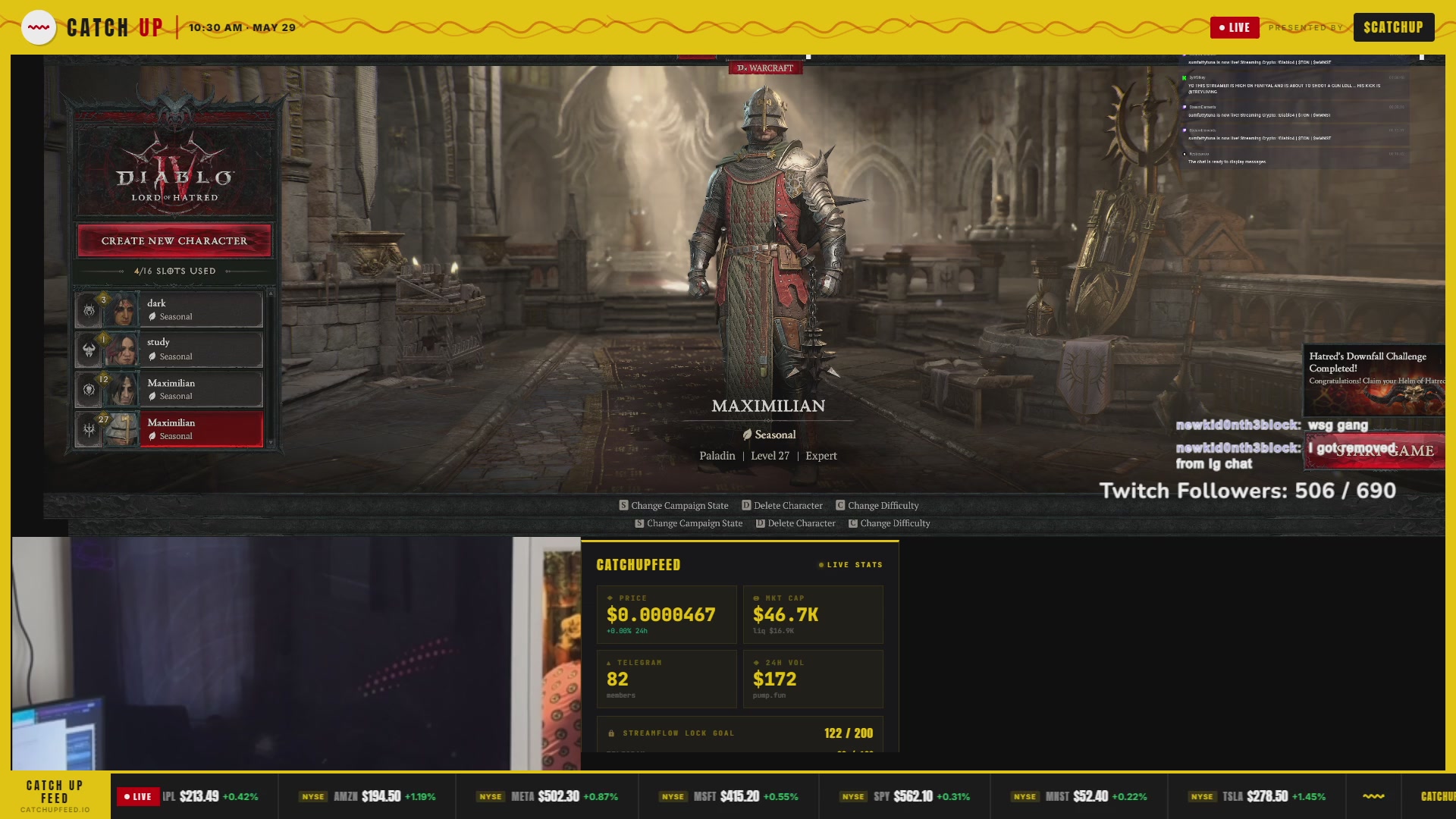 !"Diablo 4" is a popular video game that has been released for various platforms, including consoles like the Nintendo Wii and PC.
3. The image shows a screenshot of a video game's status bar with information about the game's rating, streaming status, and the number of streams it has received.