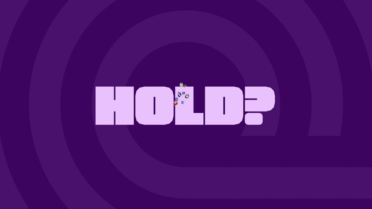 The image features a purple background with white text that reads "Hold?". The word "Ondo" appears below the text, which could be related to the post's title or a specific topic within the context of the post.