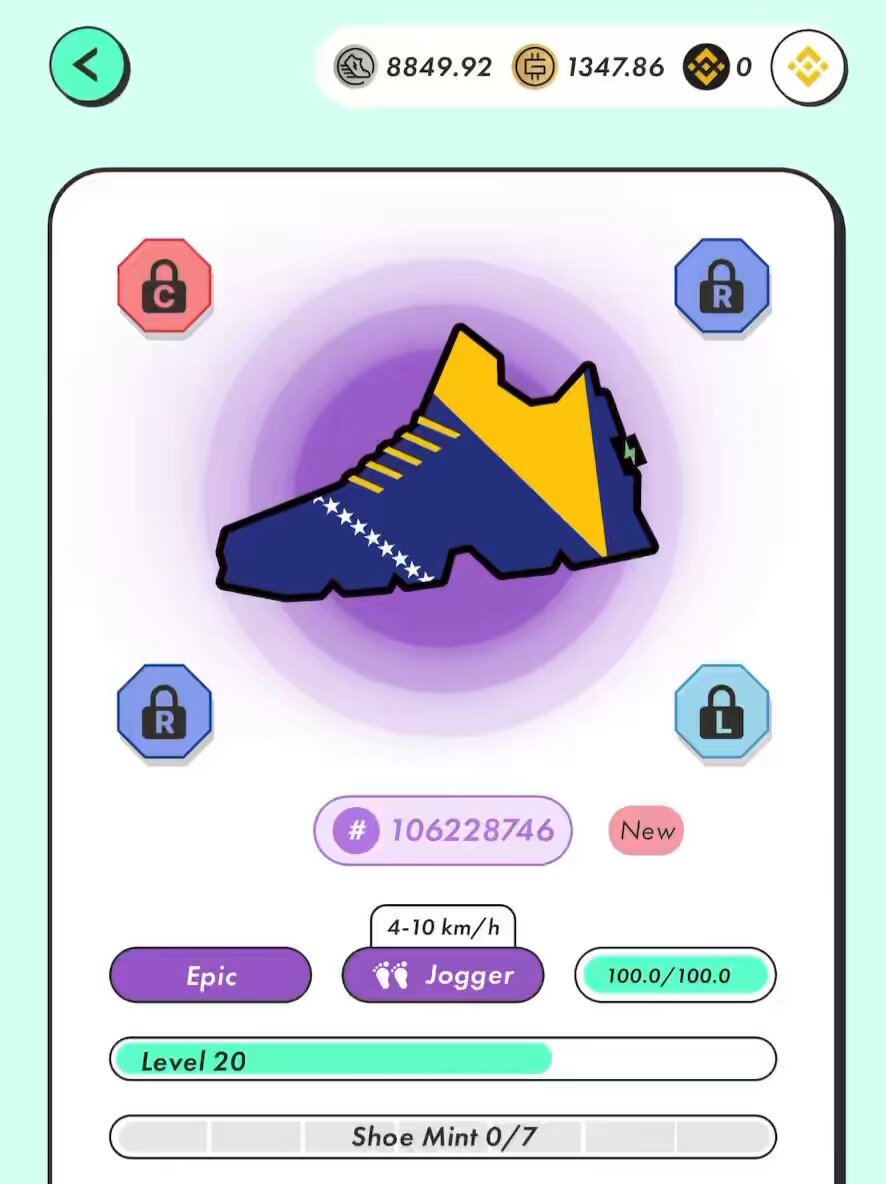 The image shows a shoe store's app with an icon of a blue and yellow sneaker, which is displayed as the main item for sale. There are also other items available such as a jogging shoe and a running shoe. The app has a rating system that allows users to rate products based on their quality or satisfaction level. Additionally, there are icons representing different types of shoes in the store's inventory.