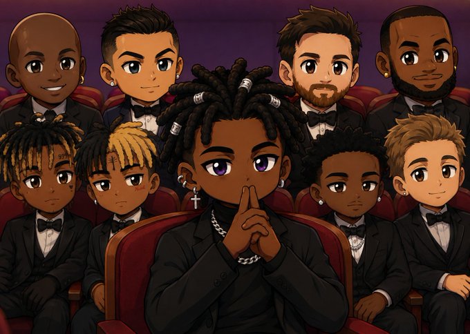 The image features a cartoon illustration of a group of men dressed in suits, sitting in chairs with their hands together in front of them. The main character in the scene has his hand raised in a "showing up" gesture. The caption at the bottom of the image reads "showing up is my edge did you show up today? happy thursday internet fren'". This suggests that the cartoon may be related to an event or gathering where people are expected to arrive and participate, with the main character possibly indicating his presence in the scene as a way to draw attention.