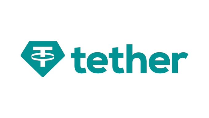 The image displays the Tether logo, featuring a teal hexagonal emblem with a stylized "T" alongside the word "tether" in matching teal lettering. This branding relates to the news that Tether (USDT) reported $1.5 billion in Q2 profit, with its stablecoin supply reaching $184.6 billion and gold reserves surpassing 146 tons, demonstrating the company's expanding role in the crypto market.