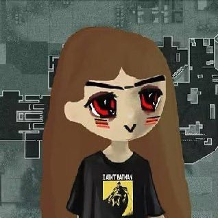 A digital cartoon avatar of a girl with long brown hair and red eyes wears a black t-shirt reading "TAINTED MAHAL," promoting a $20 giveaway where participants must follow the accounts, retweet, like, and send $SOL to enter.