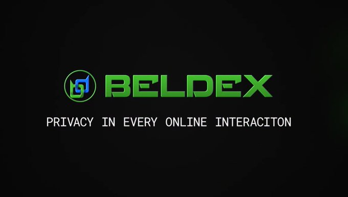 A logo for "BELDEX" in green letters with a blue and green circular icon, accompanied by the tagline "PRIVACY IN EVERY ONLINE INTERACTION" on a black background.