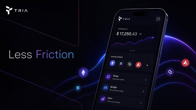 The image shows a cell phone with an app displayed, which appears to be related to cryptocurrency or blockchain technology. The phone's screen displays various icons and text, including "Less Friction" and "Web3 không thiếu app." This suggests that the user is interested in exploring new apps or learning more about the technology behind the device they are using.