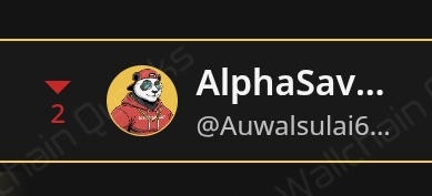The image shows a social media post with a panda wearing a red hoodie, sitting down and looking at something. The post has a yellow border and a black background, making it stand out against the white background. It also includes a hashtag "AlphaSav" in the top left corner of the post.