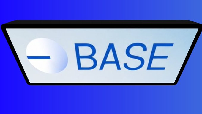 The Base logo displayed on a blue background, featuring the word 'BASE' in white text alongside a circular blue-and-white emblem.