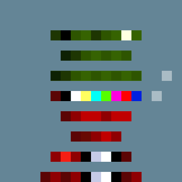 A pixel art-style graphic features horizontal rows of colored squares in greens, reds, blues, and other hues against a gray background, evoking a retro VR headset display aesthetic. The image visually echoes the post's theme of "VR Retro Glasses," with its blocky, low-resolution design paying homage to classic virtual reality visuals tied to the NODES on Base collection by gmhun.