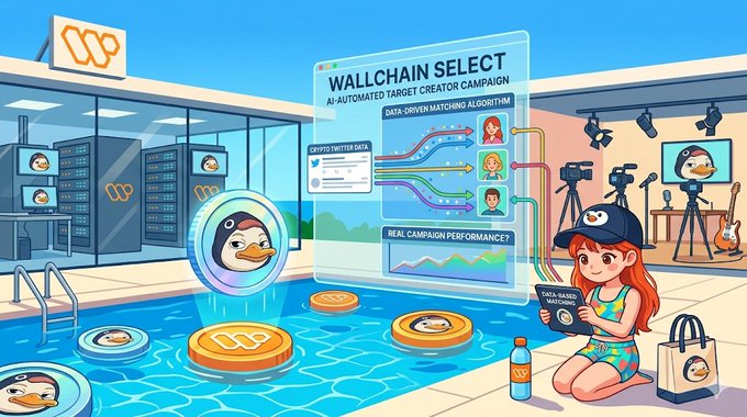 The image features a cartoon girl sitting by a pool, with an AI logo displayed above her head. The girl appears to be reading something out of a book or tablet while enjoying the sun. In the background, there are several other people present as well. A bottle is also visible near the center of the scene.
