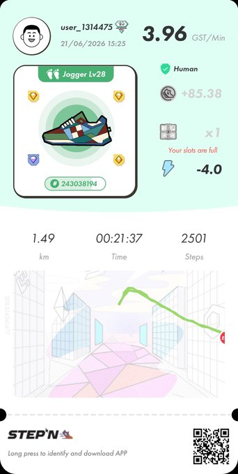 The image shows a fitness app that tracks steps taken, calories burned, and distance traveled during a run. The app displays a map of the user's route with landmarks such as buildings and trees along the way. The app also provides information about the runner's progress in terms of steps, calories burned, and distance traveled.