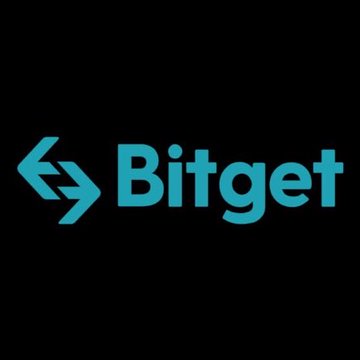 The Bitget cryptocurrency exchange logo displayed in teal against a black background.