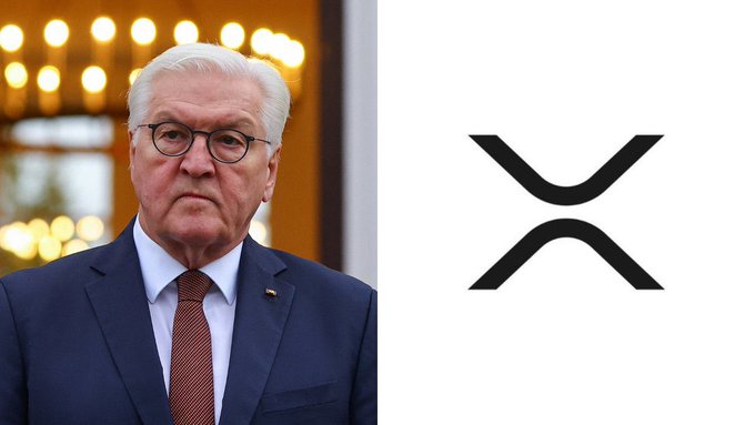 A side-by-side image showing Frank-Walter Steinmeier, President of Germany, on the left next to the black and white X (formerly Twitter) logo.
