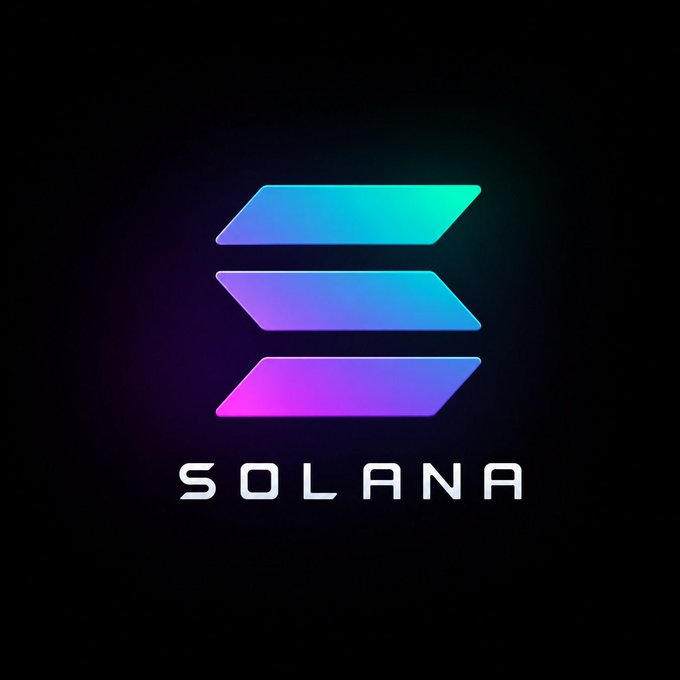 The Solana logo featuring three gradient-colored horizontal bars in blue, teal, and purple above the word 'SOLANA' on a dark background.