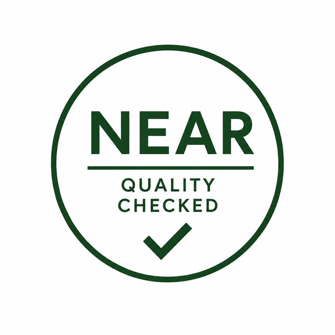 A green circular 'NEAR Quality Checked' badge with a checkmark on a white background.
