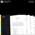A dark-themed webpage interface displaying 'Join Waiter 6' with navigation tabs like 'Privacy,' 'Cookies,' and 'Advertising,' alongside preview thumbnails of policy documents.