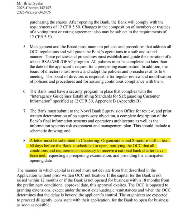The image shows an email with a letter attached, written by Mr. Brian Spahn, which appears to be about Ripple Cryptocurrency. The letter is yellowed and has been edited multiple times, suggesting that it was sent from a previous sender or has been edited for clarity. The content of the letter seems to be related to the approval process for Ripple Cryptocurrency, as indicated by the use of terms like "bank's operations" and "bank's policies". The email also mentions that the bank will comply with all requirements and regulations, which may include a 60-day notice before opening Ripple Cryptocurrency.